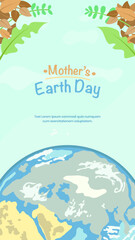 Fototapeta na wymiar Mother earth day social media template