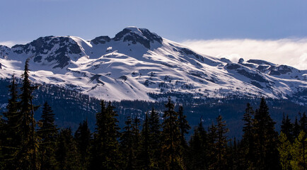 Beautiful Snow Capped Mountains In British Columbia Whistler