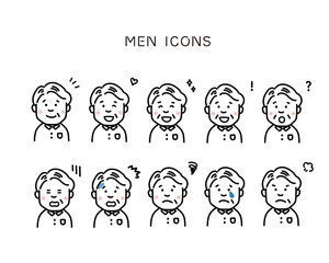 おじさん　表情セット