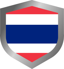 Thailand flag shield