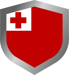 Tonga flag shield