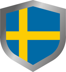 Swedish flag shield