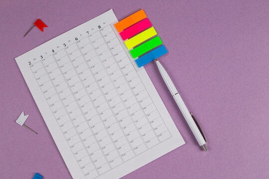 Planning working week concept, plan, checklist, to do list idea.
