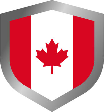 Canada flag shield