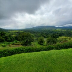 clouds over the mountains in the jungle of Costa Rica 