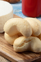 Obraz na płótnie Canvas Traditional Brazilian snack known as cheese biscuit.