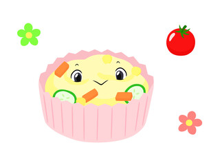 お弁当のおかずキャラクター　ポテトサラダ