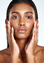 Nothing highlights your beauty like healthy skin. Studio shot of a beautiful young woman posing...