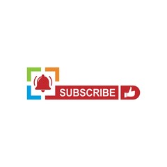 Subscribe icon logo design illustration template