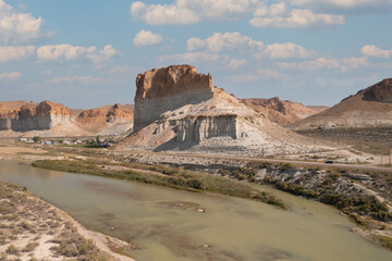 Buttes and rocks at Green River, Wyoming.