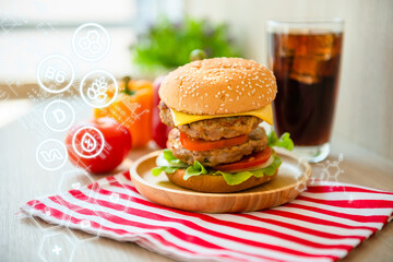 fast food hamburgers