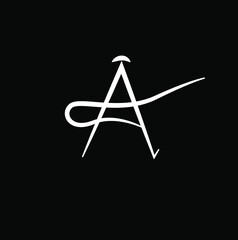 Initial letter A logo vector design
