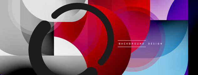 Fototapeta premium Geometrical minimal wallpaper. Geometric shapes. Vector illustration for wallpaper banner background or landing page