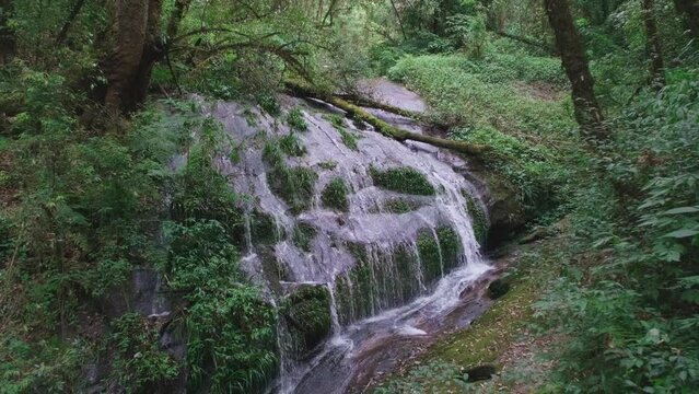 Lan Sadet Waterfall. A beautiful waterfall in Doi Inthanon National Park, Lamphun Province, Thailand, found from the first part of the journey into the Kew Mae Pan Nature Trail.