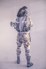 fighter with a crossbow and a raven