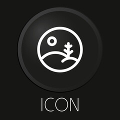 icon minimal vector line icon on 3D button isolated on black background. Premium Vector.