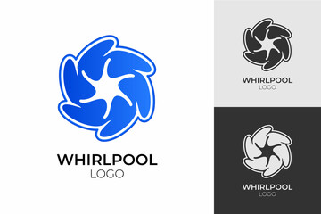 centralized logo design, whirlpool, tornado, circle, teamwork, collaboration