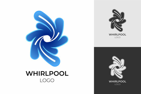 centralized logo design, whirlpool, tornado, circle, teamwork, collaboration