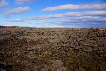 volcanic landscape in island
