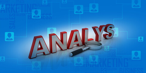 search Analysis 3d illustration concept
