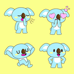 cute little koala drawing cartoon, koala sticker