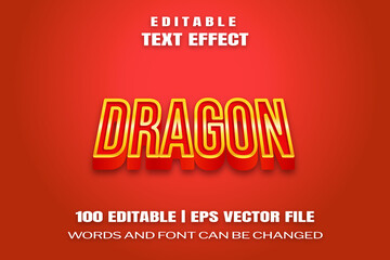 Editable text effects Dragon , words and font can be changed