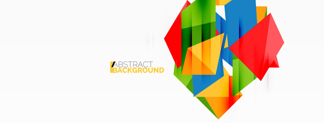 Creative geometric wallpaper. Abstract ribbon style line composition. Techno business template for wallpaper, banner, background or landing