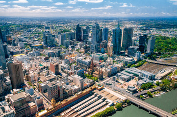 Naklejka premium The city view of Melbourne, Australia.