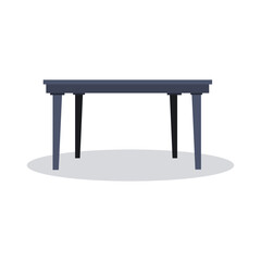 silhouette table isolated on white background