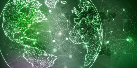 2d illustration world map abstract background