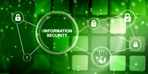 2d illustration information security concept