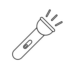 Flashlight icon in line style