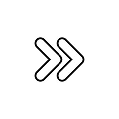 Fototapeta premium Next arrow icon in line style