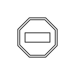 Stop sign icon in line style