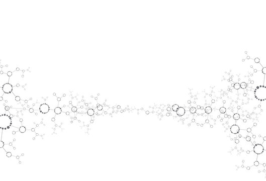 Concept of neurons molecular network connection medical vector dna digital background image
