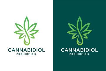 Cannabis oil logo template