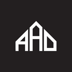 AAO letter logo design on black background. AAO creative initials letter logo concept. AAO letter design. 