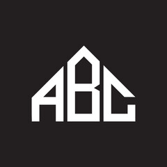 ABC letter logo design on black background. ABC creative initials letter logo concept. ABC letter design. 
