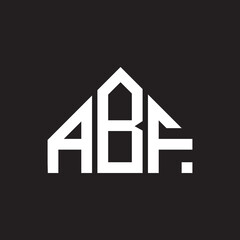ABF letter logo design on black background. ABF creative initials letter logo concept. ABF letter design. 