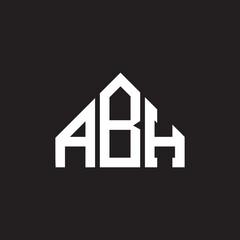 ABH letter logo design on black background. ABH creative initials letter logo concept. ABH letter design. 