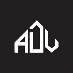 ADV letter logo design. ADV monogram initials letter logo concept. ADV letter design in black background.