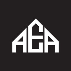 AEA letter logo design. AEA monogram initials letter logo concept. AEA letter design in black background.