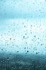 water drops on glass