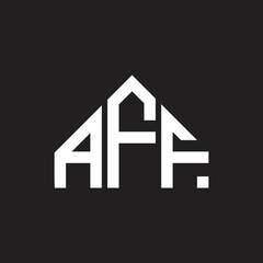 AFF letter logo design. AFF monogram initials letter logo concept. AFF letter design in black background.
