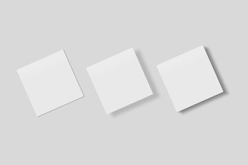 Blank Paper for Mockup. 3D Render.