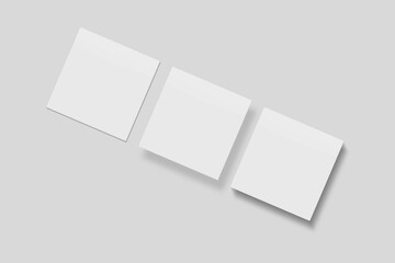 Blank Paper for Mockup. 3D Render.