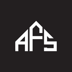 AFS letter logo design. AFS monogram initials letter logo concept. AFS letter design in black background.