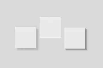 Blank Paper for Mockup. 3D Render.