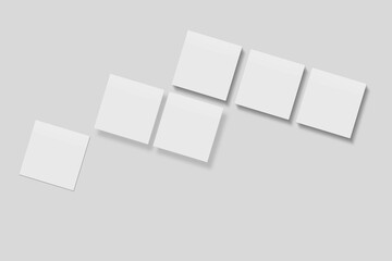 Blank Paper for Mockup. 3D Render.