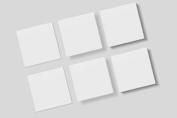 Blank Paper for Mockup. 3D Render.